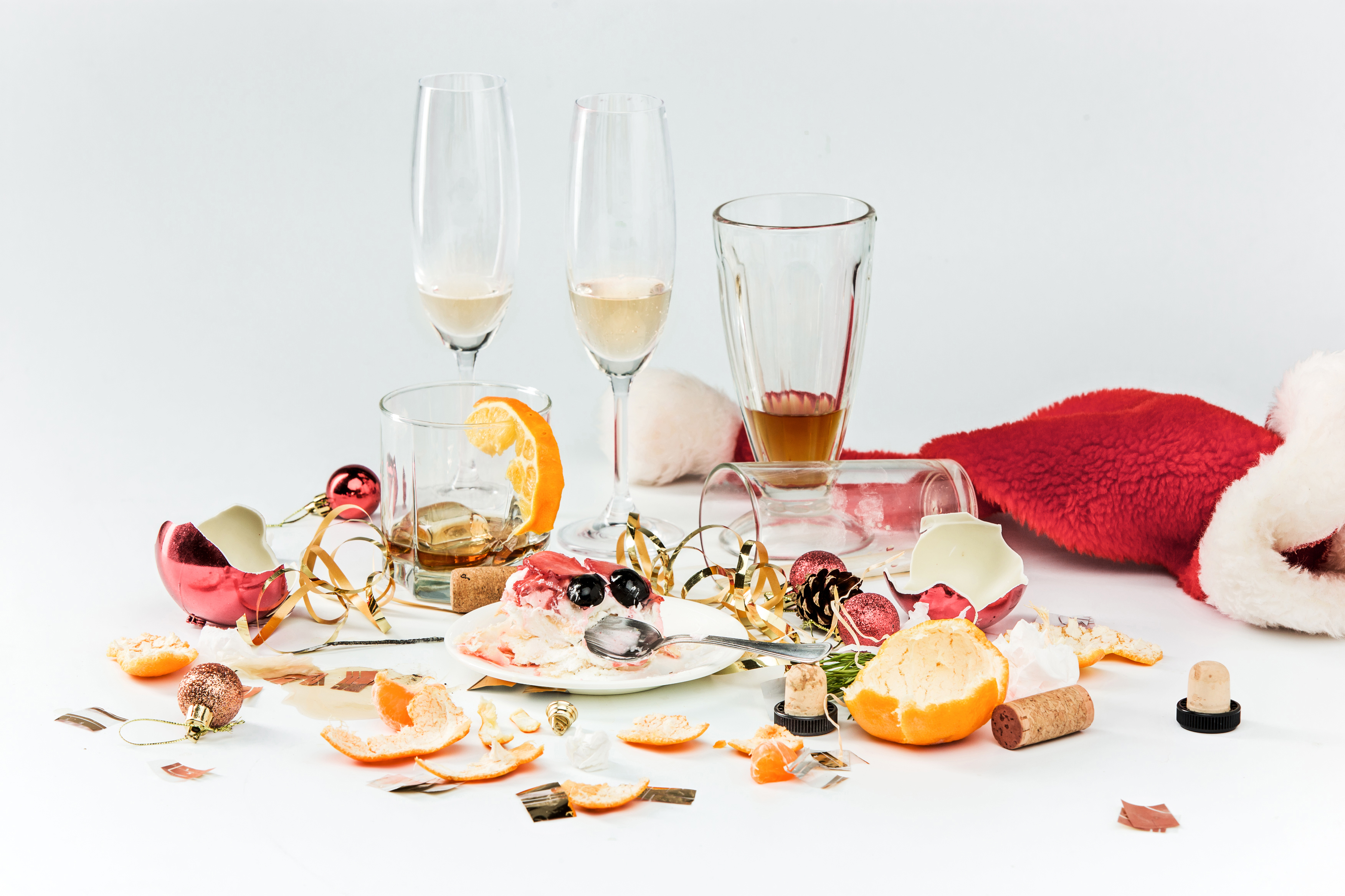 Christmas Food Waste on Table