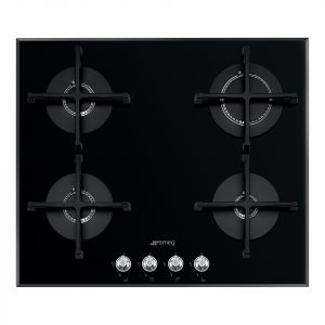 Smeg Linea four Burner Gas on Glass Hob