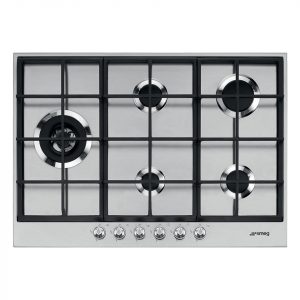 Smeg Linea Gas Hob, 5 Burners, Offset Design