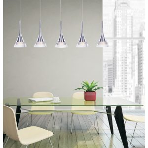 Jewel 5 Light LED Ceiling Bar Pendant Lights